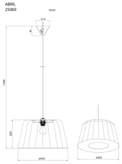 Abril takpendel 45 cm