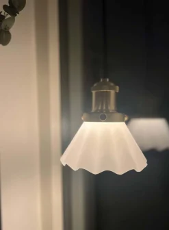 August vinduspendel - ø15 bølget glass og messingoppheng