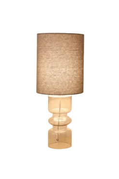 Aura bordlampe - cognacfarget glass