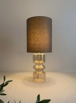 Aura bordlampe - cognacfarget glass
