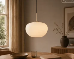 Aurelia pendel - medium 3-lags opalt glass