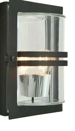 Basel 660 utelampe for vegg - klart glass