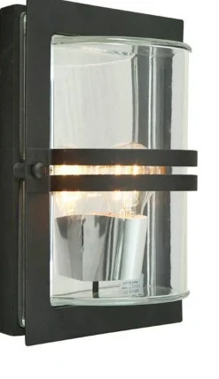Basel 660 utelampe for vegg - klart glass