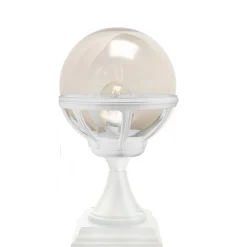 Bologna portstolpe 312 - Hvit/ Klart glass
