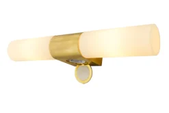 Cosenza dobbel baderomslampe - m/stikkontakt IP44