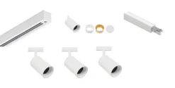 Designline Tube Pro komplett pakke: 1 meter skinne m/3 spotter for GU10