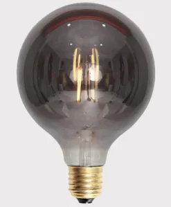 Edison E27 globe filament LED 4W 2200K 95 mm dimbar - Røykfarget