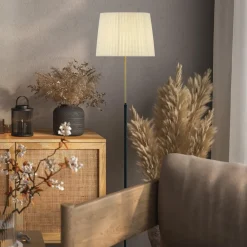 Ezai gulvlampe - justerbar høyde 125-165cm - m/skjerm