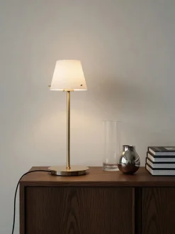 Gil il grande bordlampe - m/glasskjerm - h39,5