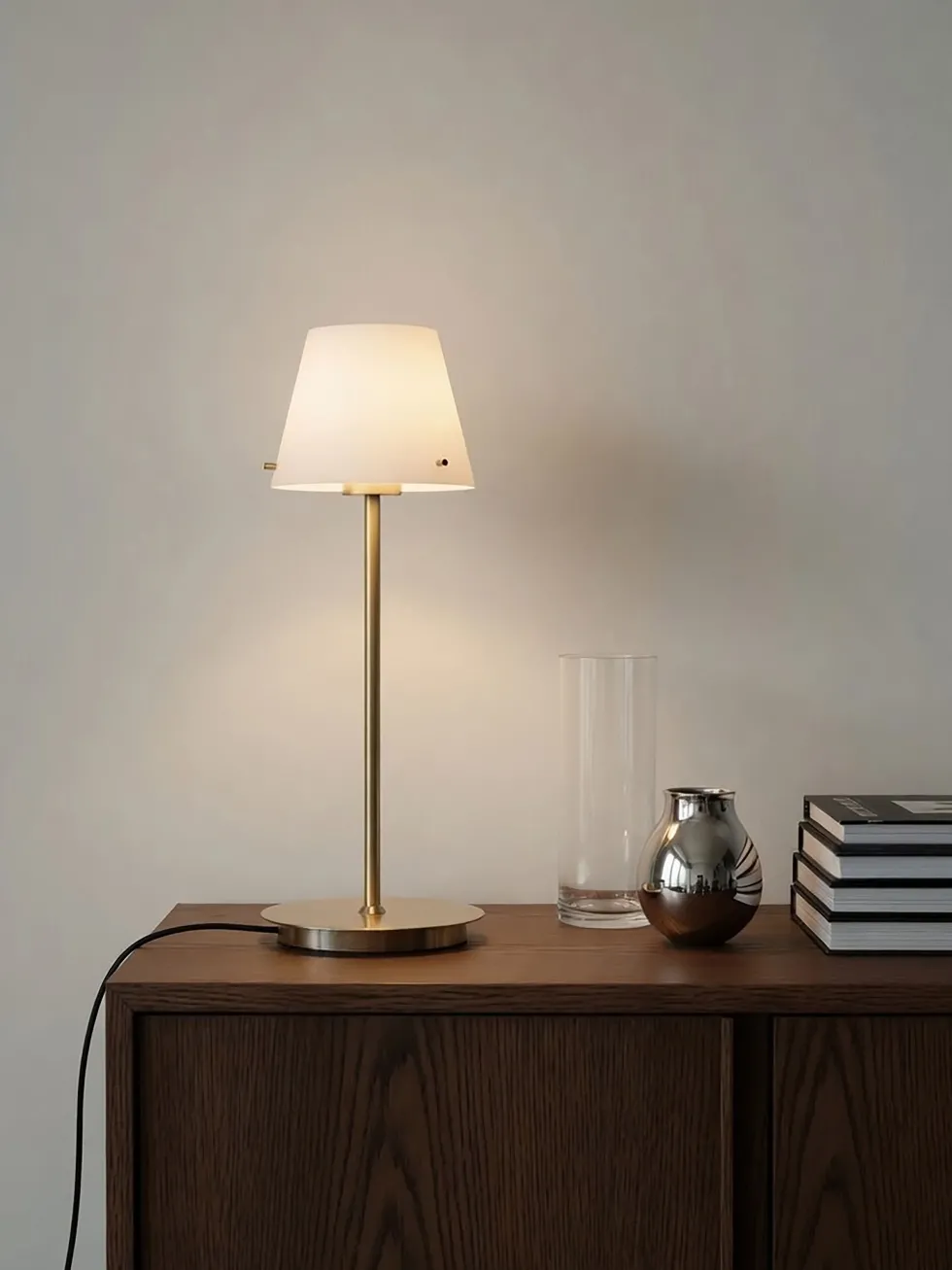 Gil il grande bordlampe - m/glasskjerm - h39,5