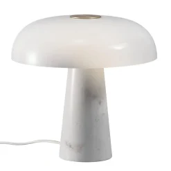 Glossy bordlampe - marmor/glass