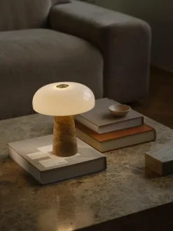 Glossy Mini bordlampe - marmor/glass