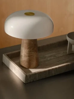 Glossy Mini bordlampe - marmor/glass