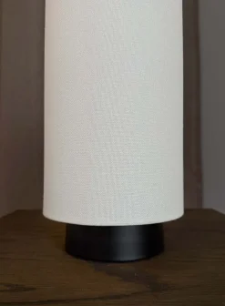Iris bordlampe - hvit/sort