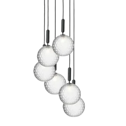 Miira 6 large taklampe - 6 lys klynge