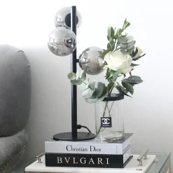 Molekyl bordlampe - 3 glasskuler - h46