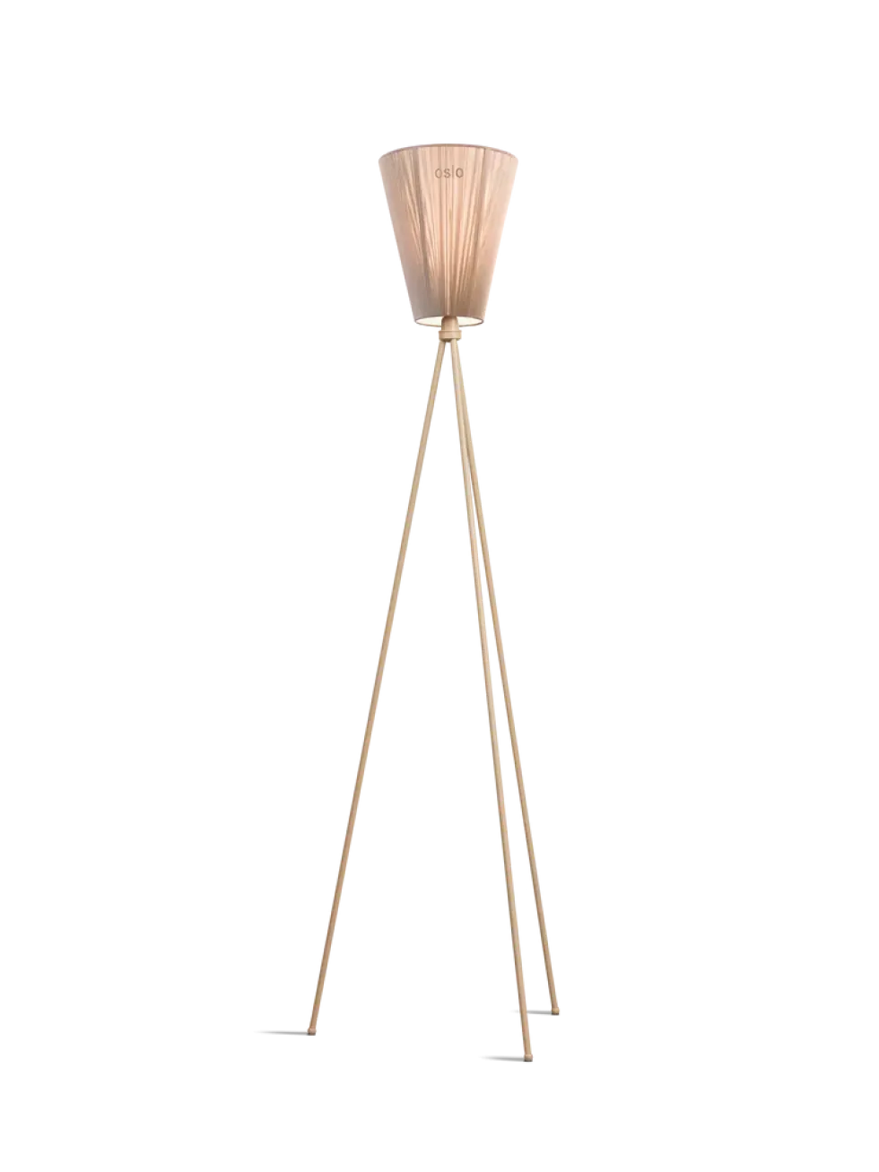 Oslo Wood gulvlampe beige med skjerm