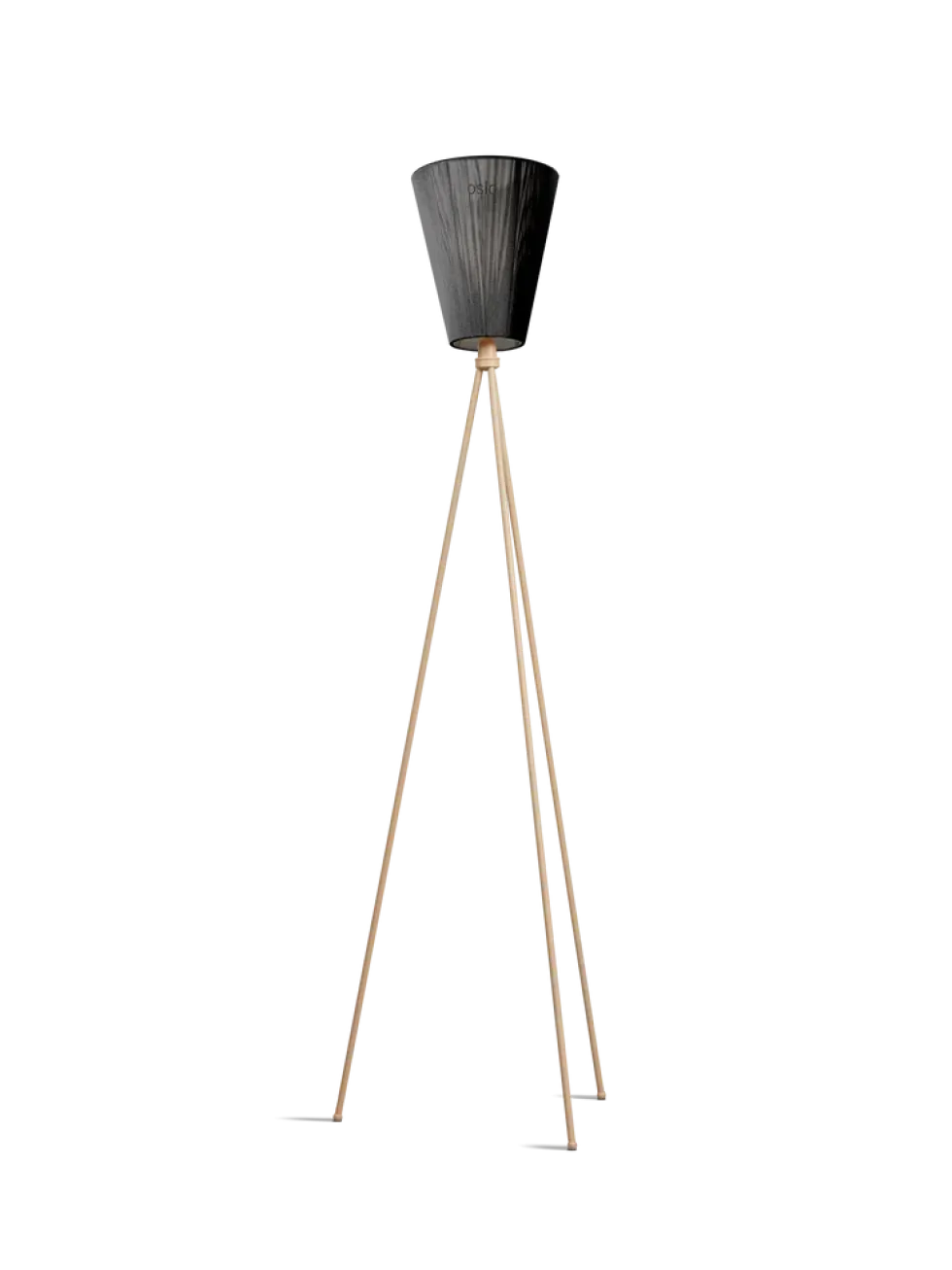 Oslo Wood gulvlampe beige med skjerm