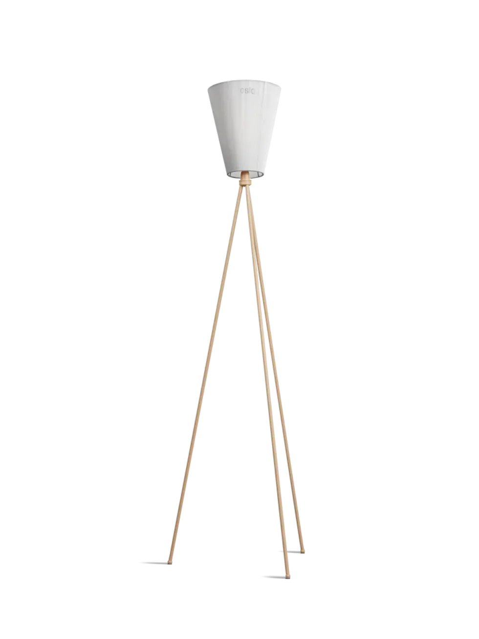Oslo Wood gulvlampe beige med skjerm