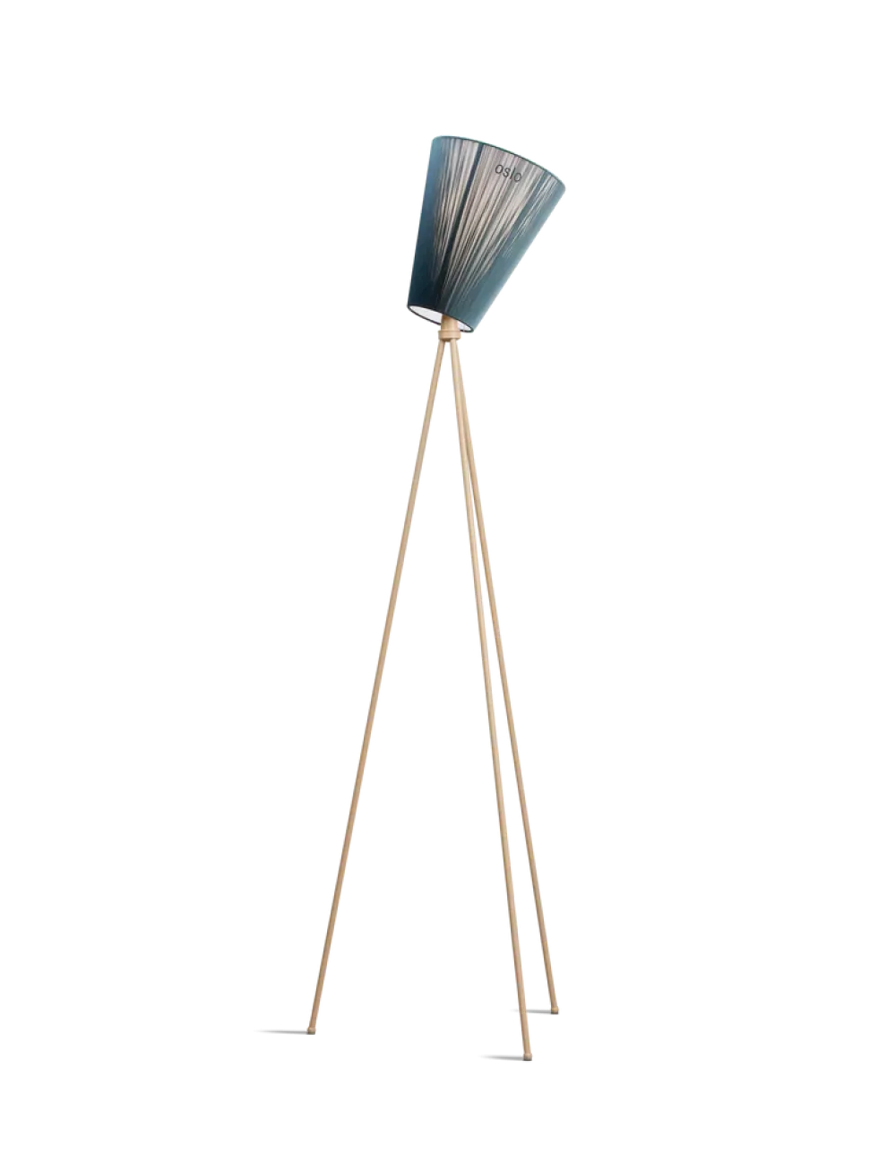 Oslo Wood gulvlampe beige med skjerm