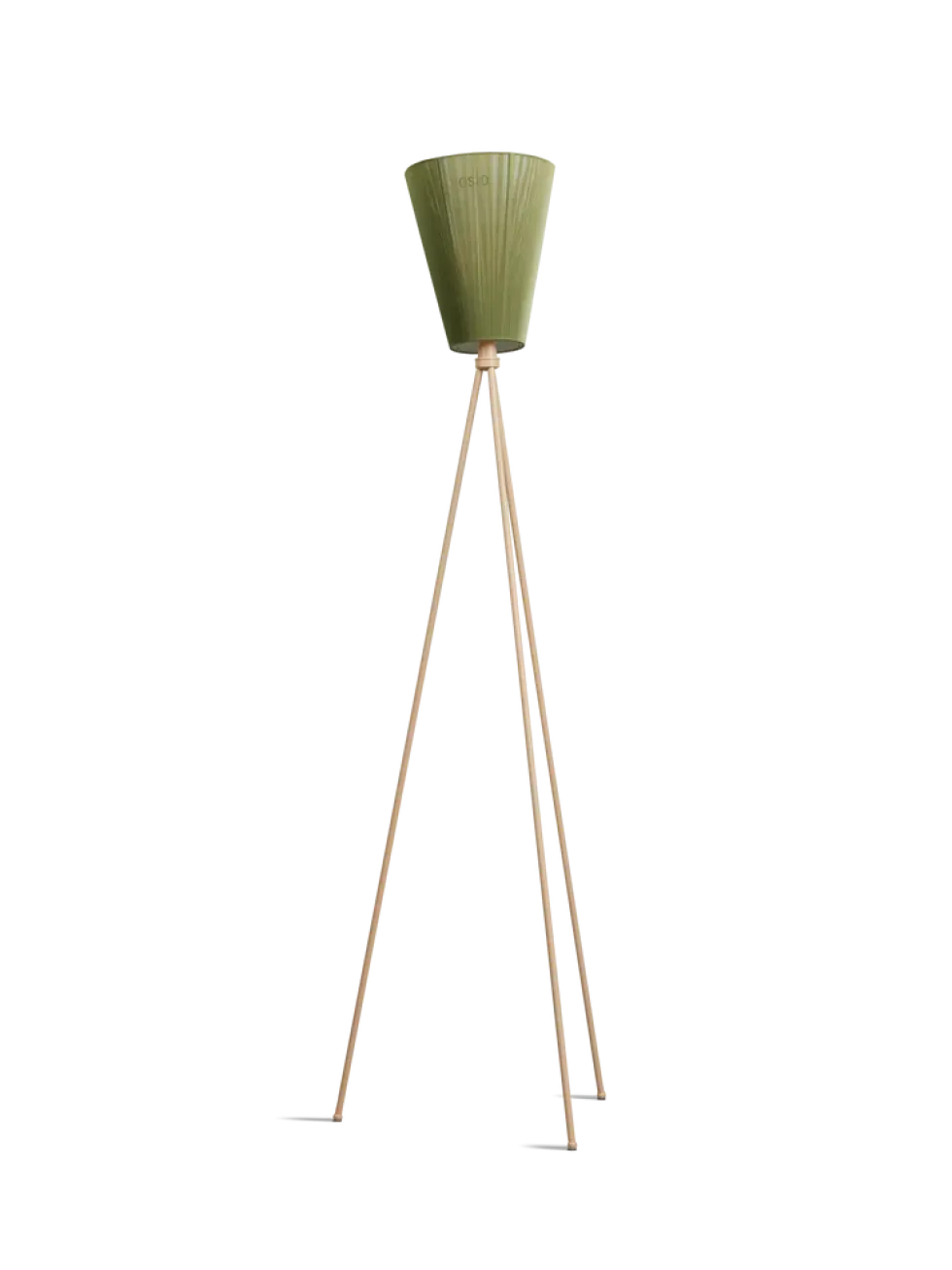 Oslo Wood gulvlampe beige med skjerm
