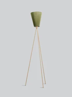 Oslo Wood gulvlampe beige med skjerm