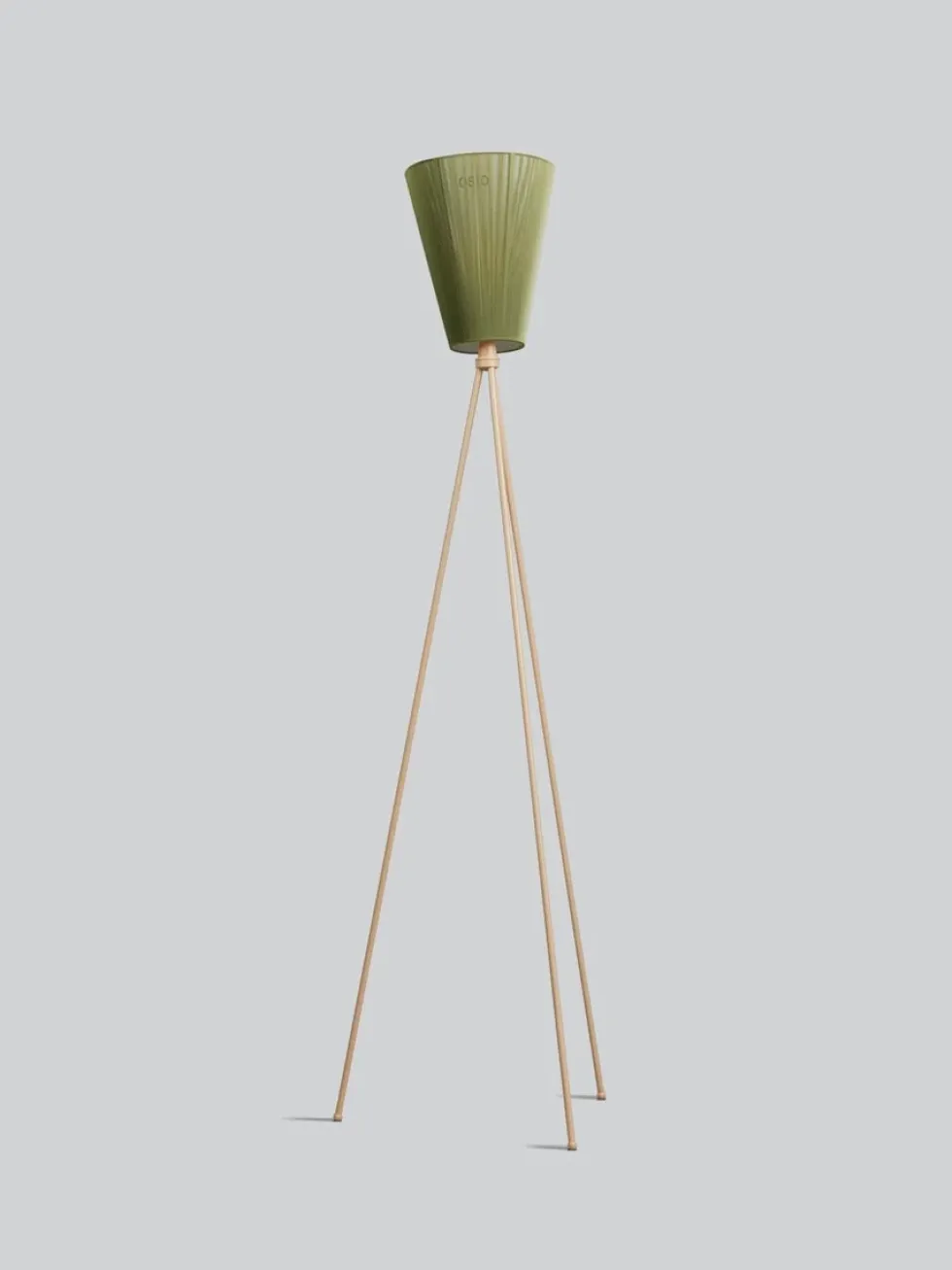 Oslo Wood gulvlampe beige med skjerm