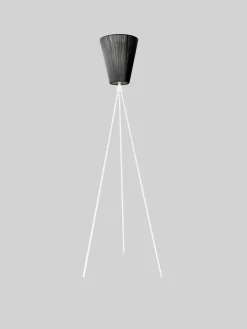 Oslo Wood gulvlampe hvit med skjerm