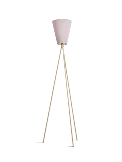 Oslo Wood gulvlampe Jubileums utgave - Muted Pink skjerm