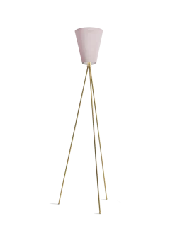 Oslo Wood gulvlampe Jubileums utgave - Muted Pink skjerm
