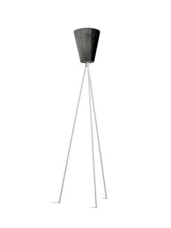 Oslo Wood gulvlampe lysegrå med skjerm