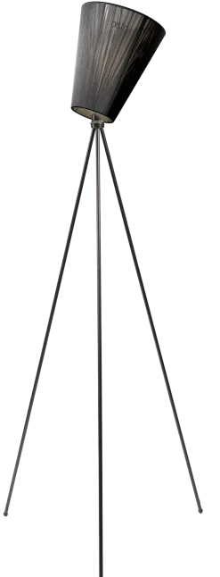 Oslo Wood gulvlampe sort med skjerm
