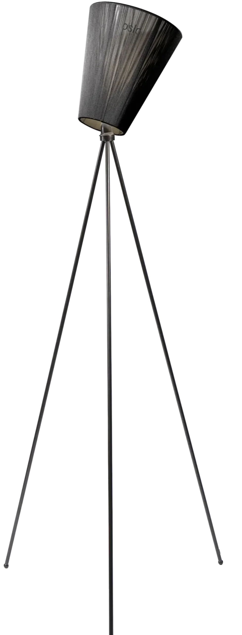 Oslo Wood gulvlampe sort med skjerm