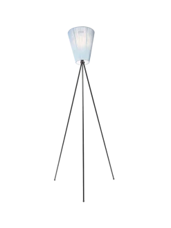 Oslo Wood gulvlampe sort med skjerm