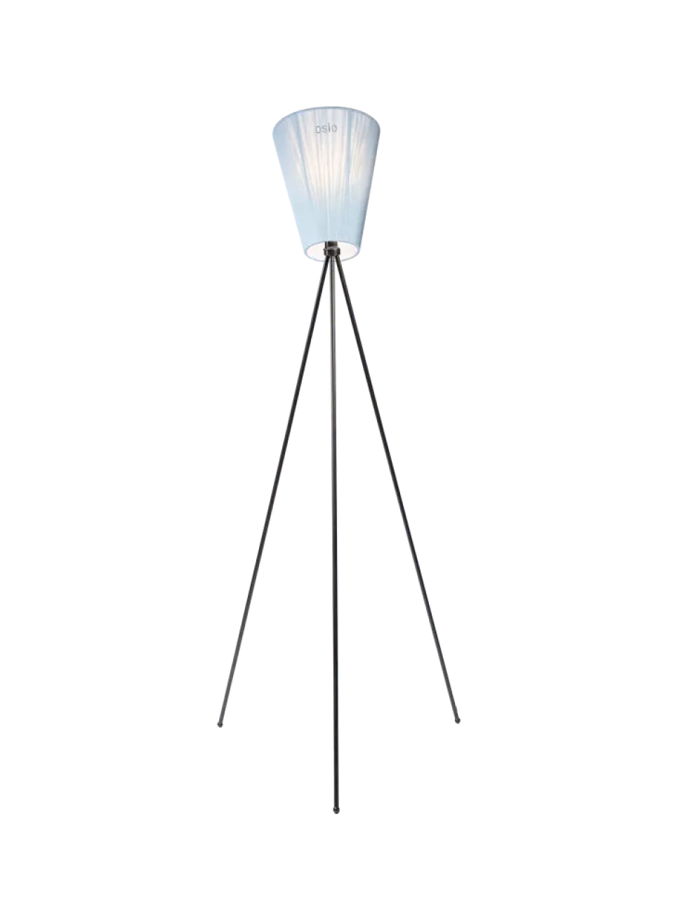 Oslo Wood gulvlampe sort med skjerm