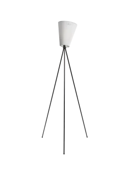 Oslo Wood gulvlampe sort med skjerm