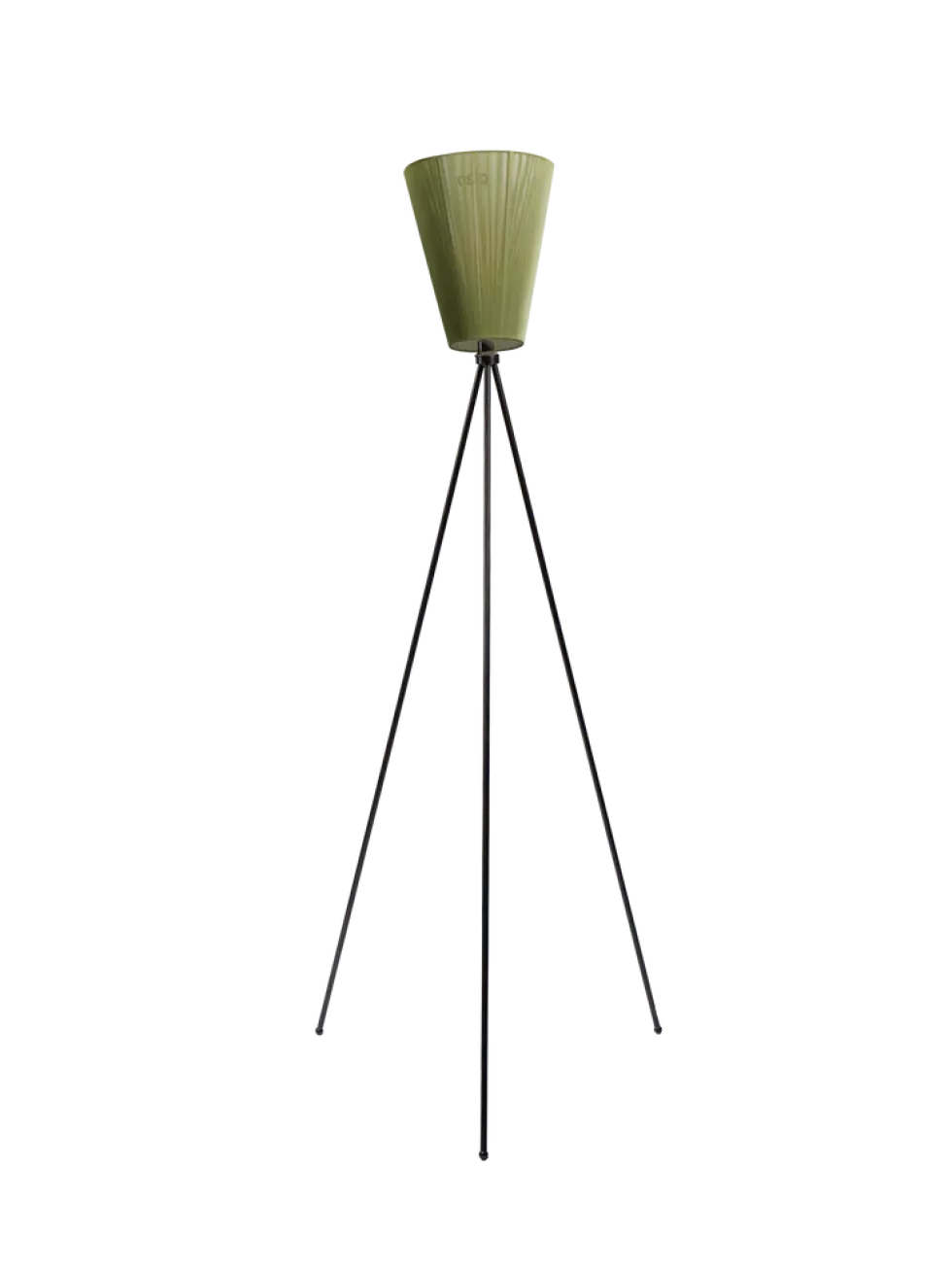 Oslo Wood gulvlampe sort med skjerm