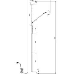 Sandnes gulvlampe - m/dimmer
