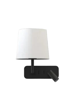 Side by Side vegglampe med skjerm