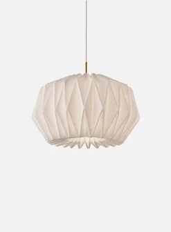 Softly pleated medium taklampe Ø62